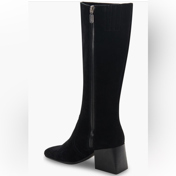 Blondo Tessa Waterproof Knee High Wide Calf Black Suede Boots Size 7 - Picture 3 of 14